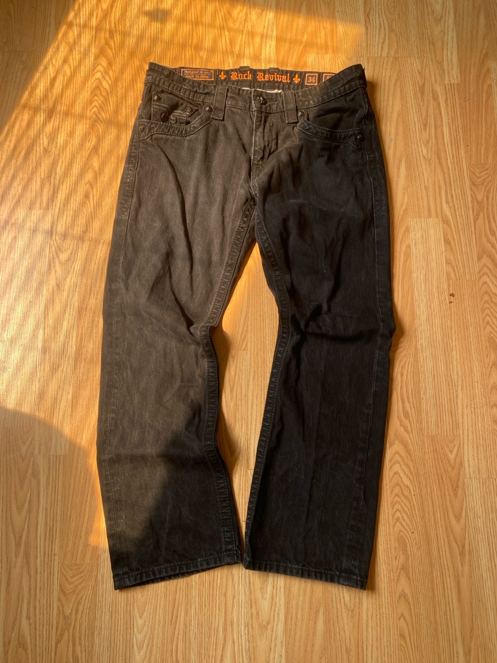 Y2K Black Rock Revival Steven Straight Men's Jeans 36x31